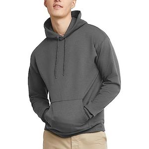 Hanes Heren EcoSmart Hoodie, Midweight Fleece, Pullover Hooded Sweatshirt, Rook Grijs, S