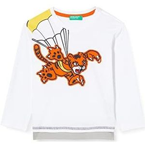 United Colors of Benetton T-shirt voor kinderen en jongeren, wit 101., 90