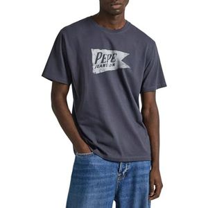 Pepe Jeans Single Cardiff T-shirt voor heren, Grijs (Phantom Grijs), S