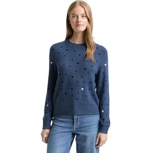 TOM TAILOR DENIM Trui  saffier / zwart / wit