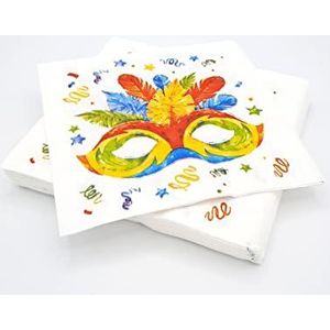 20 servetten van watten, 33 x 33 cm, 3 V, Braziliaans carnaval