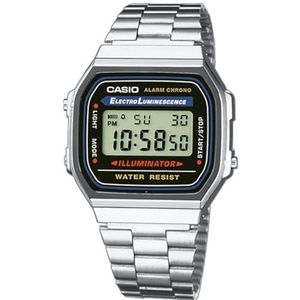 Casio braceletuhr A168WA-1YES (B x H) 36.30mm x 38.60mm silver casematerial=Kunstharz Material (A