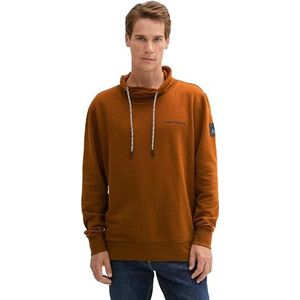 TOM TAILOR Sweatshirt voor heren, 36826 - Peanut Butter Brown Grindle, XXL