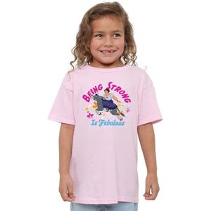 Encanto Being Strong is Fabulous with Luisa Girls T-shirt, roze, 3-4 jaar voor meisjes, Roze, 3-4 Jaren