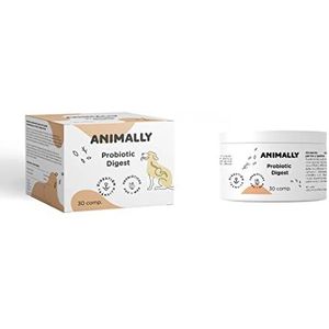 Animally biologische honden en katten Probiotische Digest - nuttige bacteriën - slechte darmflora 30 tabletten