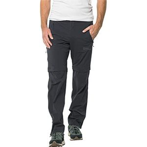 Jack Wolfskin Heren Glastal Zip Away Broek M Wandelbroek, Phantom, 46 (EU), Fantoom, 56