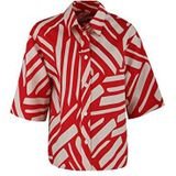 Seidensticker Dames regular fit korte mouw blouse, rood, 46, rood, 46