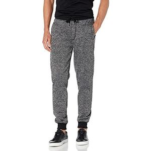 Southpole Basic Fleece Marled Jogger Pant Joggingbroek voor heren, Nieuw Gemêleerd Zwart, XXL