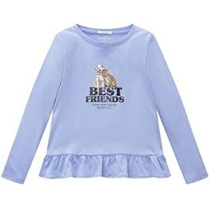 TOM TAILOR Meisjes Kindershirt met lange mouwen en print 1032955, 30029 - Calm Lavender, 128-134