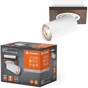 LEDVANCE DECOR SPOT MERCURY, 1 x 3,4W, 230lm, hout-look, wit, spot, verstelbare koppen, veelzijdig gebruik, interieurspot, vervangbare ledlampen, warm witte lichtkleur, GU10