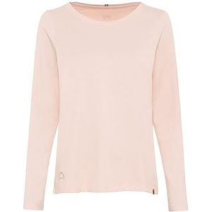 camel active Damesshirt met lange mouwen van biologisch katoen, Rosé, L