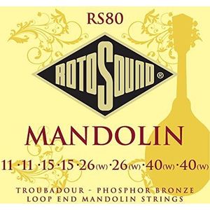 Rotosound Snaren voor Mandoline, Mandoline Snaren Set Mandoline RS80 Medium 10-34
