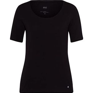 BRAX Dames Style Cora T-shirt, zwart (black 02), 46