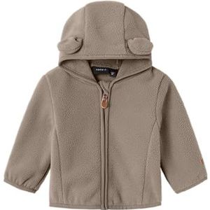 NAME IT Nbnmeeko Fleecejack voor kinderen, woestijn taupe, 80 cm