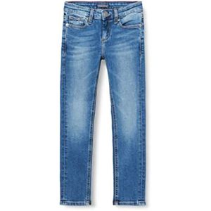 Tommy Hilfiger Scanton Slim Nyms Jeans voor jongens, blauw (New York Mid Stretch 911), 74 cm