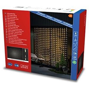 Konstsmide Led-lichtgordijn, druppelvormig, 400 warmwitte diodes, 30 V, buiten (IP44), transparante kabel - 4052-103