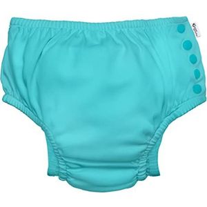 i play.® by Green Sprouts Herbruikbaar, Eco Snap Swim Diaper met Gussets, UPF 50+, 24 mo, Aqua - Solid, Gepatenteerd Design, Standard 100 gecertificeerd door Oeko-Tex®-gecertificeerd