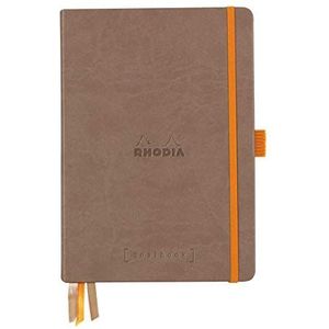 Rhodia 118573C Goalbook Notitieboek, DIN A5, 14,8 x 21 cm, dot, praktisch en trendy, met vast deksel, 90 g wit papier, 120 vellen, grijs, 1 stuk
