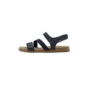 CA'SHOTT A/S Casalice Velcro Elastic Nubuck platte sandalen voor dames, marineblauw, 39 EU
