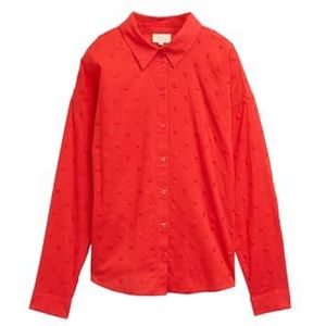 Tom Tailor Dot Structure Blouse Met Lange Mouwen