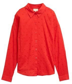 Tom Tailor Dot Structure Blouse Met Lange Mouwen