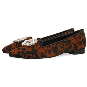 GIOSEPPO Doncols Mary Jane platte schoenen voor dames, Luipaard Print, 38 EU