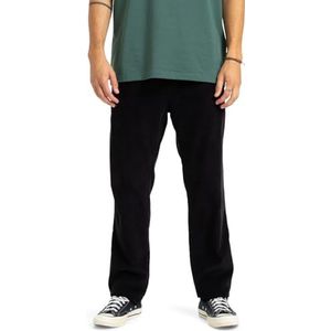 Quiksilver - Taxer Cord - Broek - Zwart - Rechte Pasvorm - Katoenen Ribfluweel