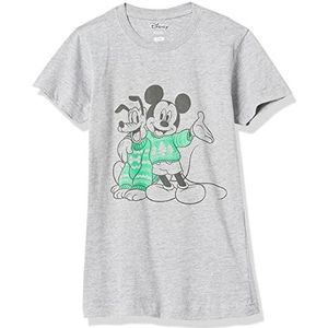 Disney Characters Sweater Pals Girl's Crew Tee, Athletic Heather, X-Small, Athletic Heather, XS