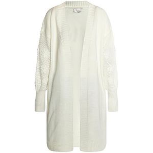 MAHISHA Lange cardigan voor dames, wolwit, M/L