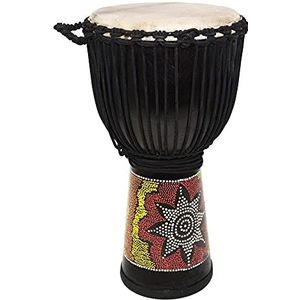 A-Star 12 Inch Painted Colourful Djembe African Drum - Authentiek Handgemaakt, Rope Tuned, Natural Skin Head - 60cm Hoogte, 30cm Diameter