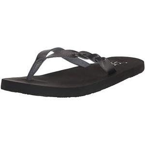 Flojos Serenity platte sandaal voor dames, zwart, 3,5 UK, Zwart, 36.5 EU