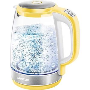 Elektrische waterkoker met variabele temperatuur met intern ledlicht, 2,0 l capaciteit, 2200 W, geel