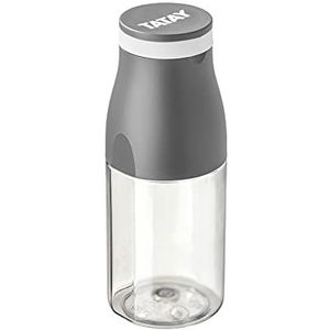 Tatay Urban Drink Drinkfles, 400 ml, luchtdicht, van Tritan, BPA-vrij, onbreekbaar, smaak- en geurloos, geschikt voor vaatwasser en magnetron, grijs