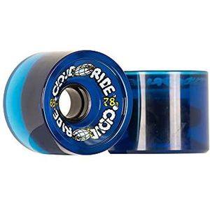 Cloud Ride! Wheels Cruiser 69mm 78A Longboard Wielen, Clear Midnight Blue