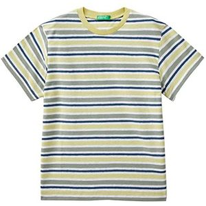 United Colors of Benetton T-shirt met korte mouwen voor jongens, Fantasia A Righe, meerkleurig 910, S