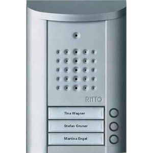 Ritto Entravox Deurstation Audio - 3 Flats - Zilver - Vandaalbestendig