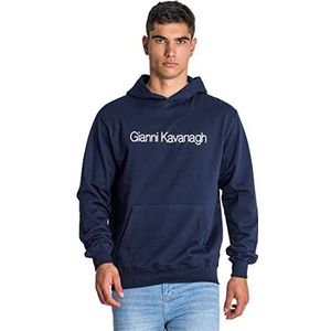 Gianni Kavanagh Navy Blue Essential Maxi-capuchontrui voor heren, Navy Blauw, XL