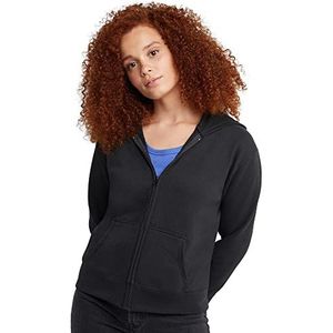 Hanes Ecosmart herentrui, fleece, volledige rits, capuchon, sweatshirt., Ebben, S