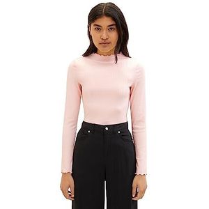 TOM TAILOR Denim Basic RIPP-shirt met lange mouwen, 14557 - Light Engels Rose, XXL