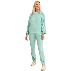 NA-KD Terry Cloth Joggingbroek voor dames, turquoise, XL