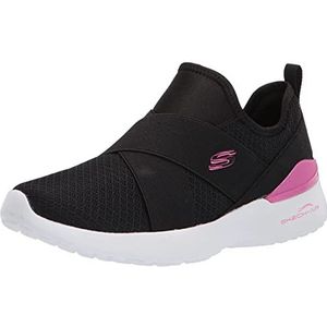 Skechers Summits Dazzling Haze Handsfree Sneaker voor vrouwen, Zwart Wit, 39.5 EU breed