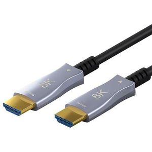 goobay 65562 HDMI-kabel 2.1 (AOC) 50 m / 8K 60 Hz en 4K 120 Hz glasvezelkabel/optische HDMI-kabel voor HDTV, beamer, projector, monitor etc., actieve AV-kabel