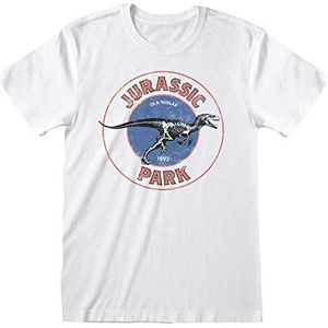 Jurassic World 1993 Parkabzeichen Vriendje fit t-shirt, Vrouwen, S-5XL, Weiß, Officiële Koopwaar