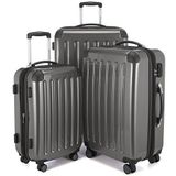 HAUPTSTADTKOFFER - Alex - handbagage harde schalen, titanium, Koffer-Set, kofferset