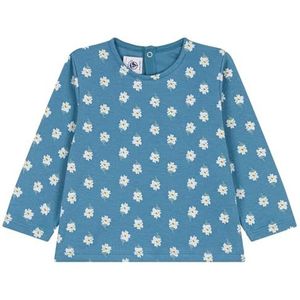 Petit Bateau Shirt met lange mouwen voor baby's, Polochon-blauw/meerkleurig, 3 Jaren