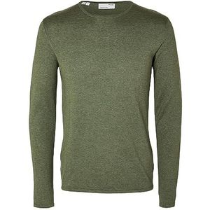 SELECTED HOMME Mannelijke trui met lange mouwen, Agave Green/Detail: melange, S