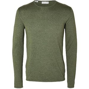 SELETED HOMME SLHROME LS Knit Crew Neck NOOS, Agave Green/Detail: melange, XXL