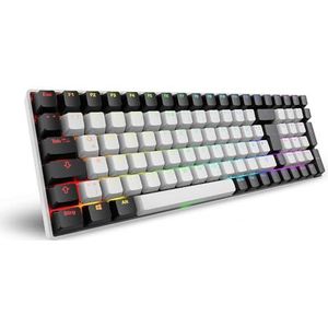 Sharkoon - SGK50 S2 - Toetsenbord - Wit - Gateron Geel, Hot-Swap, VIA en QMK Compatibiliteit