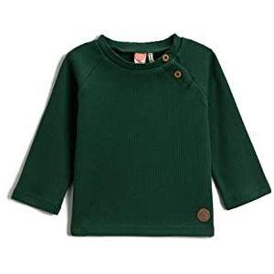 Koton Ribbed Button Detail Sweatshirt Katoen Unisex Baby Sweatshirt, groen (750), 12/18 meses
