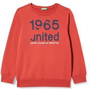 United Colors of Benetton Sweatshirt met lange mouwen en ronde hals voor jongens, rode baksteen 1a1, 170 cm